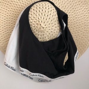 Black and White Calvin Klein Sports Bra Set
